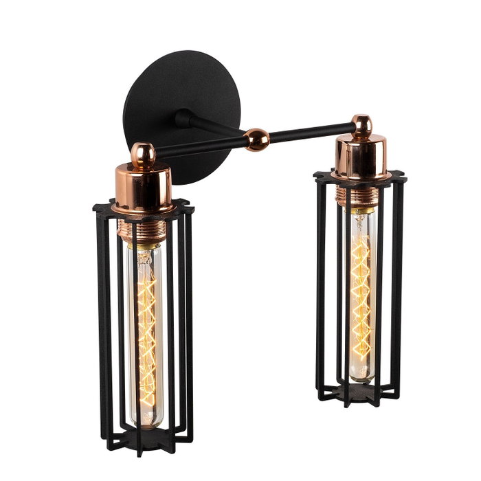 Opviq Likya - N-1023 Lámpara de pared industrial negra